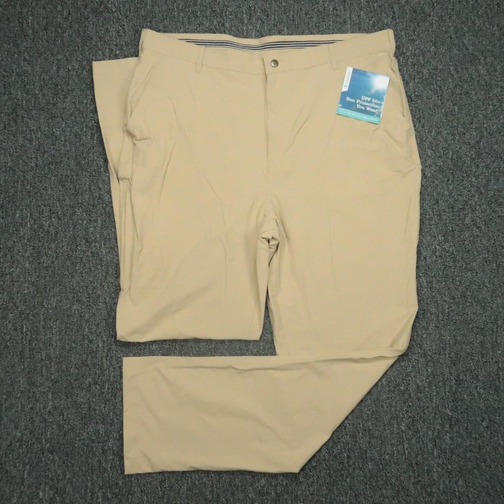 Coolibar Pants Mens 38x32 Khaki Tan Marco Summer Casual Sun‎ Protection Stretch